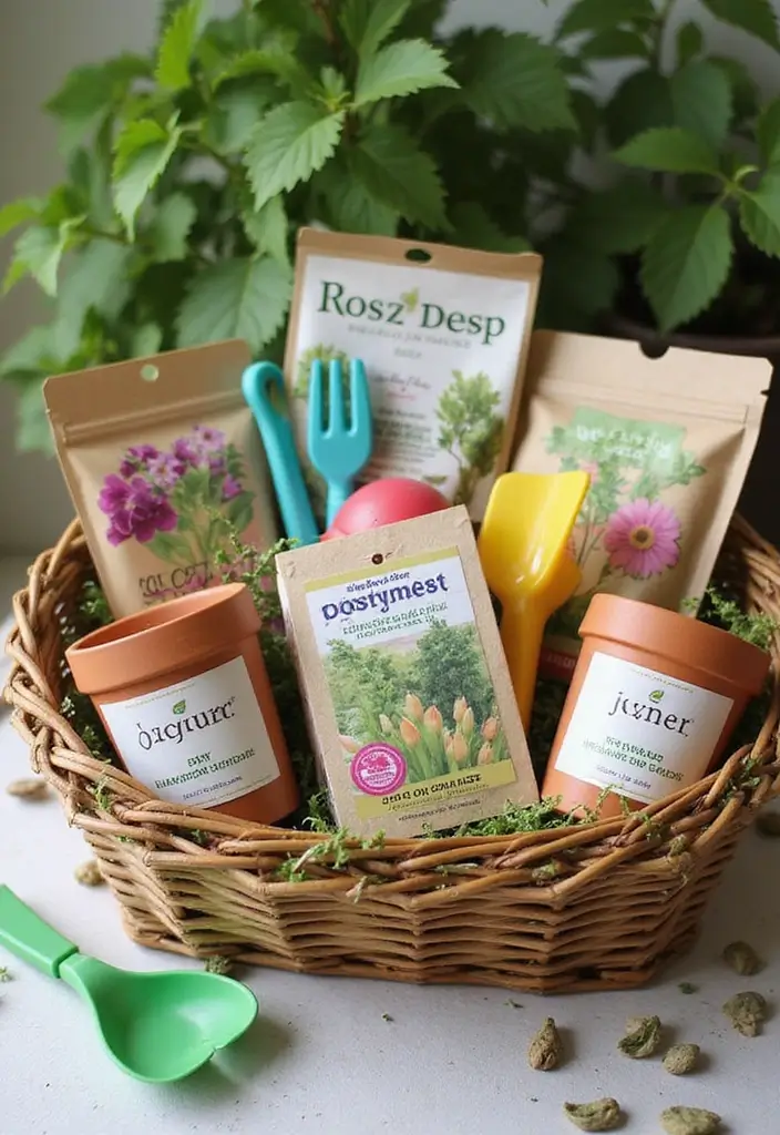 28 Wedding Shower Gift Basket Ideas That Feel Personal - 2. DIY Garden Starter Kit