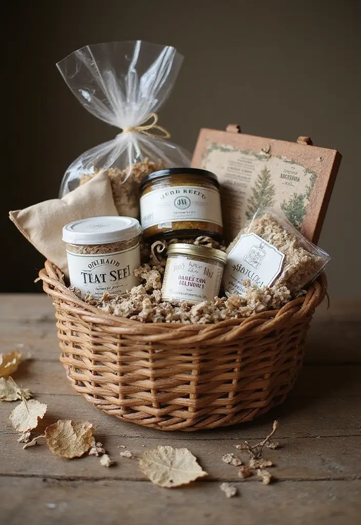 28 Wedding Shower Gift Basket Ideas That Feel Personal - 22. Vintage and Upcycled Basket