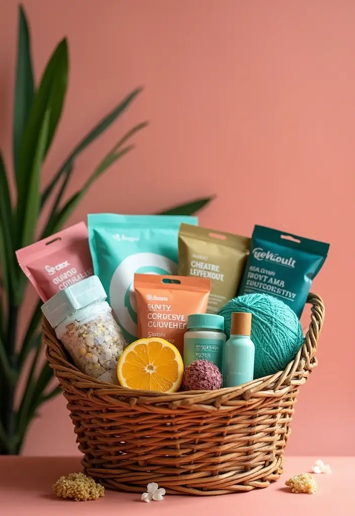 28 Wedding Shower Gift Basket Ideas That Feel Personal - 24. Fitness and Wellness Basket