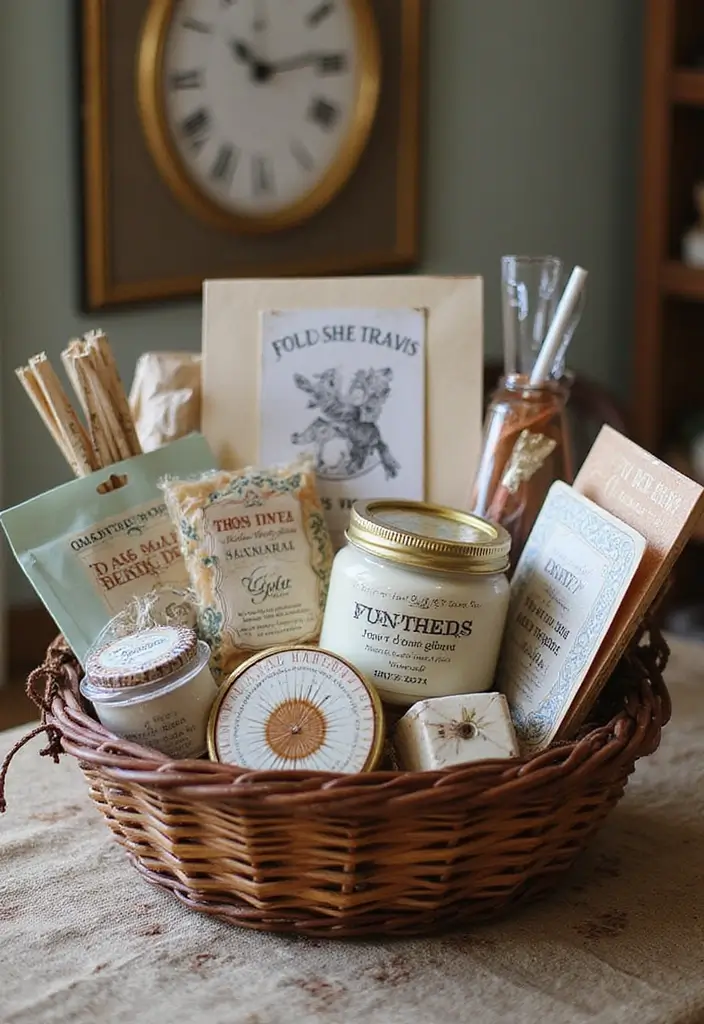 28 Wedding Shower Gift Basket Ideas That Feel Personal - 26. Crafting Memories Basket