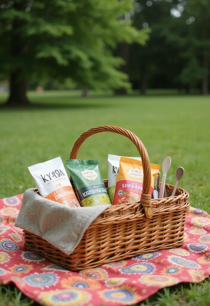 28 Wedding Shower Gift Basket Ideas That Feel Personal - 4. Eco-Friendly Picnic Basket