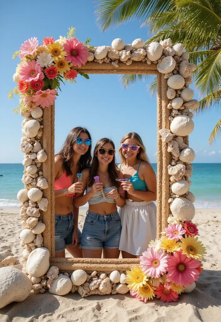 29 Bachelorette Beach Party Ideas That Feel Dreamy - 11. Beach Photo Booth