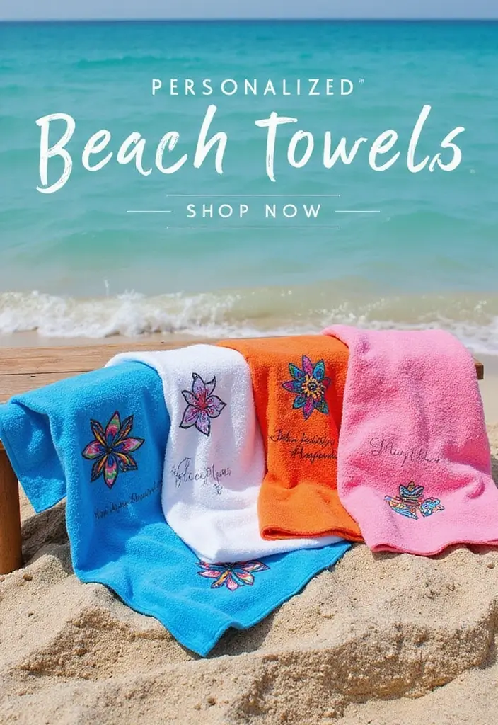 29 Bachelorette Beach Party Ideas That Feel Dreamy - 13. Custom Beach Towels