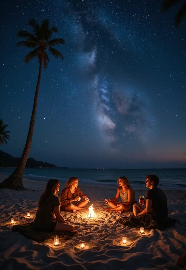 29 Bachelorette Beach Party Ideas That Feel Dreamy - 28. Starry Night Celebration