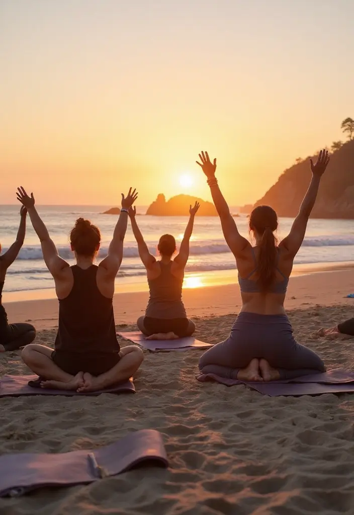 29 Bachelorette Beach Party Ideas That Feel Dreamy - 4. Beach Yoga Session
