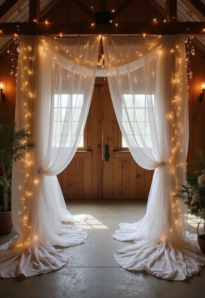 29 Barn Wedding Ideas That Feel Rustic And Romantic - 11. Ethereal Draping