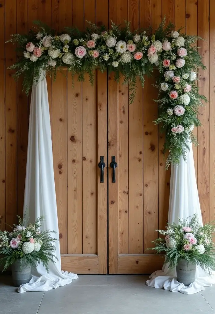 29 Barn Wedding Ideas That Feel Rustic And Romantic - 17. Barn Door Backdrop