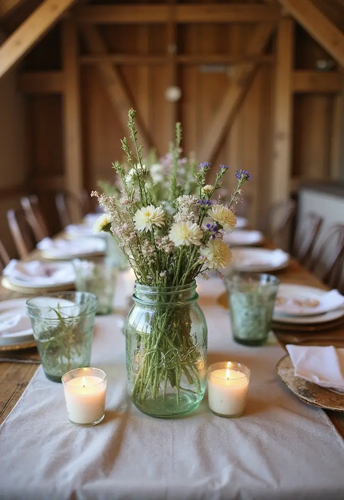29 Barn Wedding Ideas That Feel Rustic And Romantic - 6. DIY Table Centerpieces
