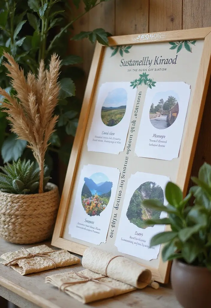 29 Boho Bridal Shower Ideas That Feel Effortlessly Beautiful - 24. Sustainable Gift Station