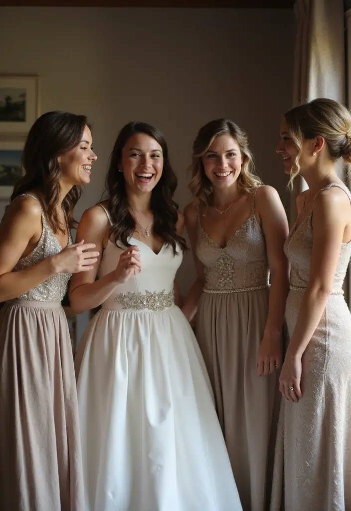 29 Bride With Sisters Photo Ideas That Capture Love - 21. The Candid Confession