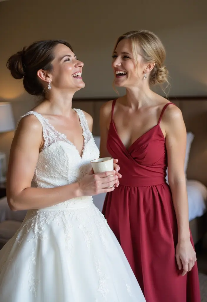 29 Bride With Sisters Photo Ideas That Capture Love - 24. The Shared Joke