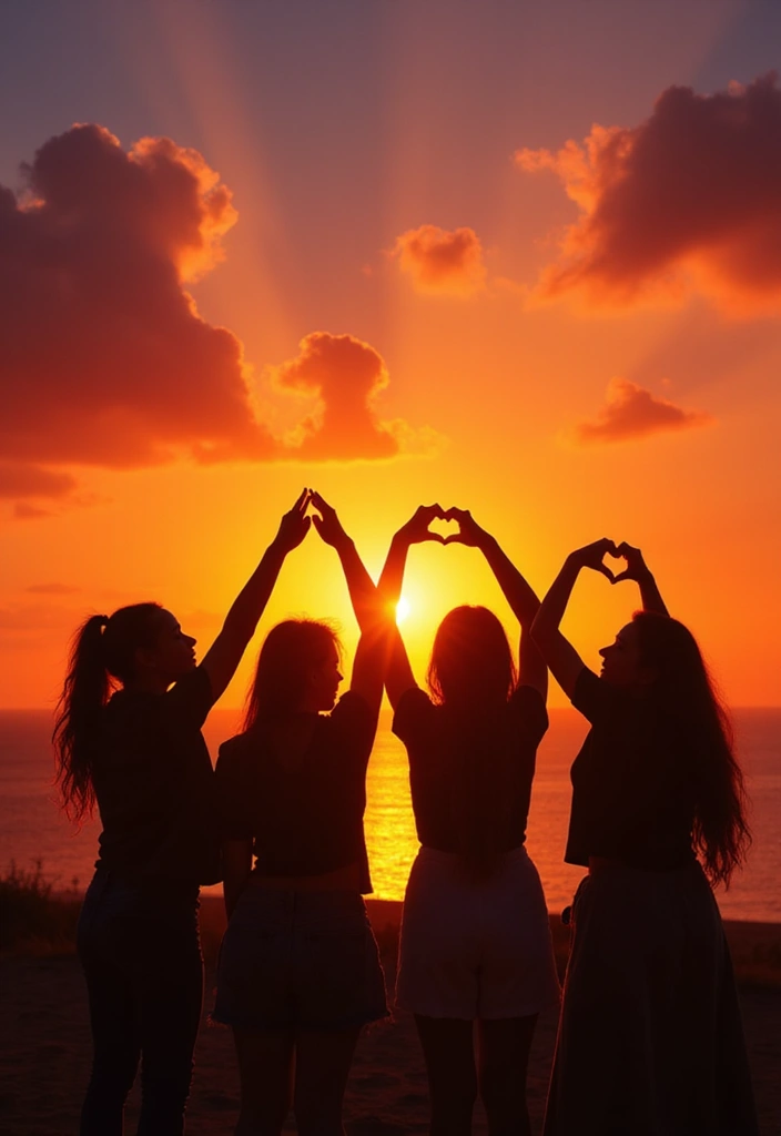 29 Bride With Sisters Photo Ideas That Capture Love - 4. Bridal Party Silhouette