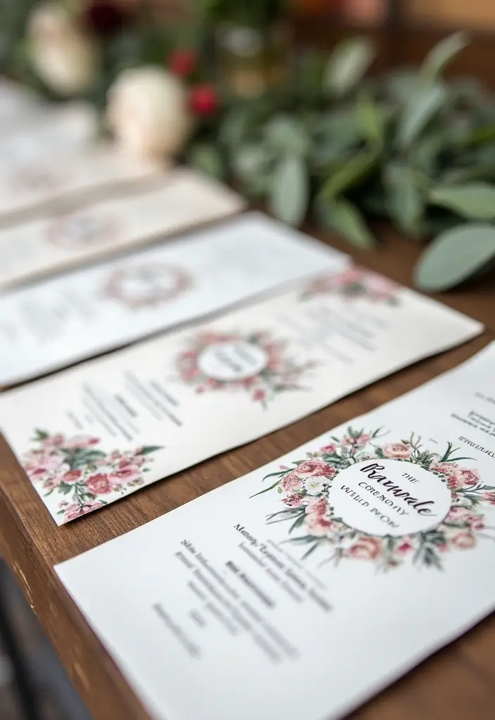 29 Different Wedding Ideas That Break Tradition Beautifully - 17. Customizable Ceremony Programs