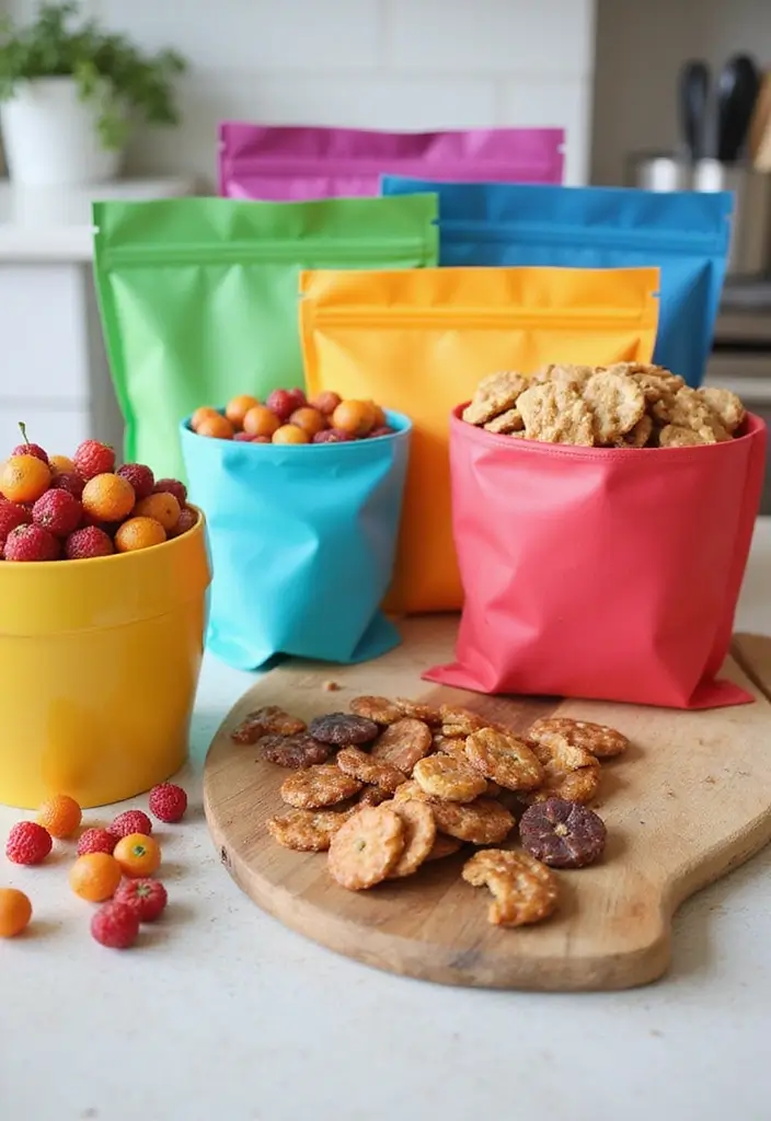 29 Eco-Friendly Wedding Shower Hostess Gift Ideas To Say Thanks - 26. Custom Reusable Snack Bags