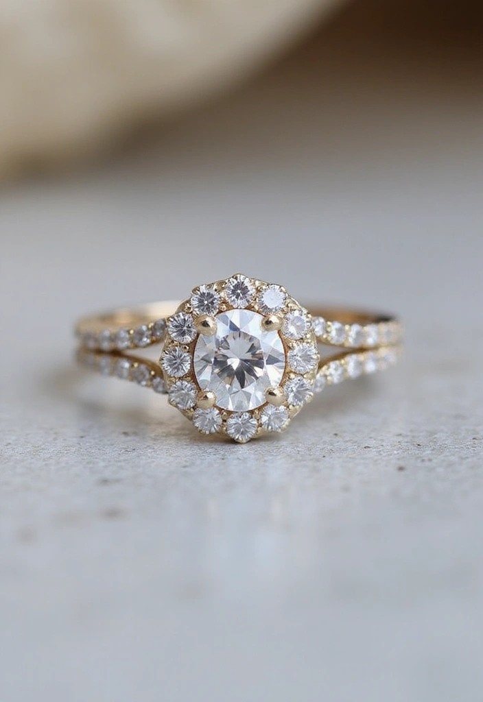 29 Engagement Ring Ideas That Sparkle With Personality - 12. Vintage-Inspired Halo