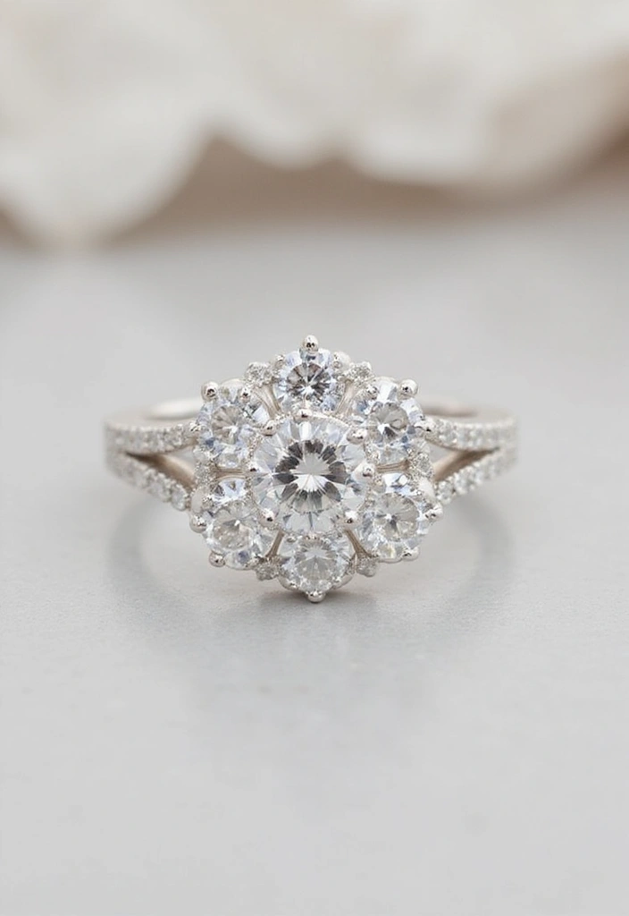 29 Engagement Ring Ideas That Sparkle With Personality - 26. Cluster Rings