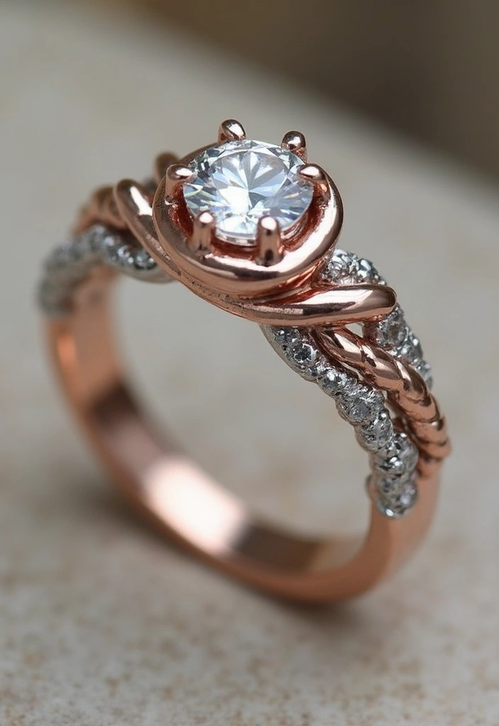29 Engagement Ring Ideas That Sparkle With Personality - 8. Mixed Metal Magic