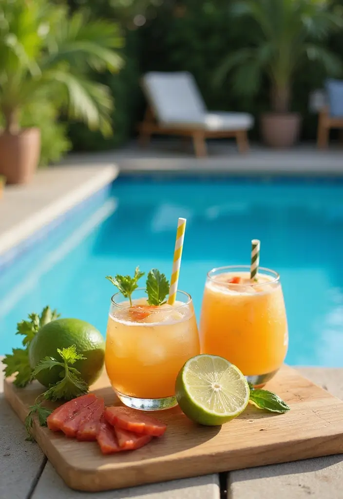 29 Pool Bridal Shower Ideas That Feel Fresh And Fun - 7. Summer Cocktail Bar