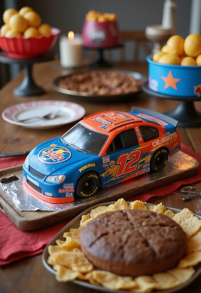 29 Race Car Birthday Cake Ideas That Thrill Any Fan - 13. NASCAR Inspired Cake