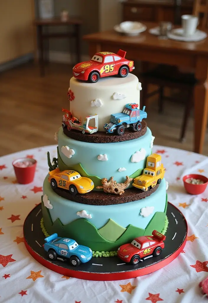 29 Race Car Birthday Cake Ideas That Thrill Any Fan - 14. Customizable Racecar Cake