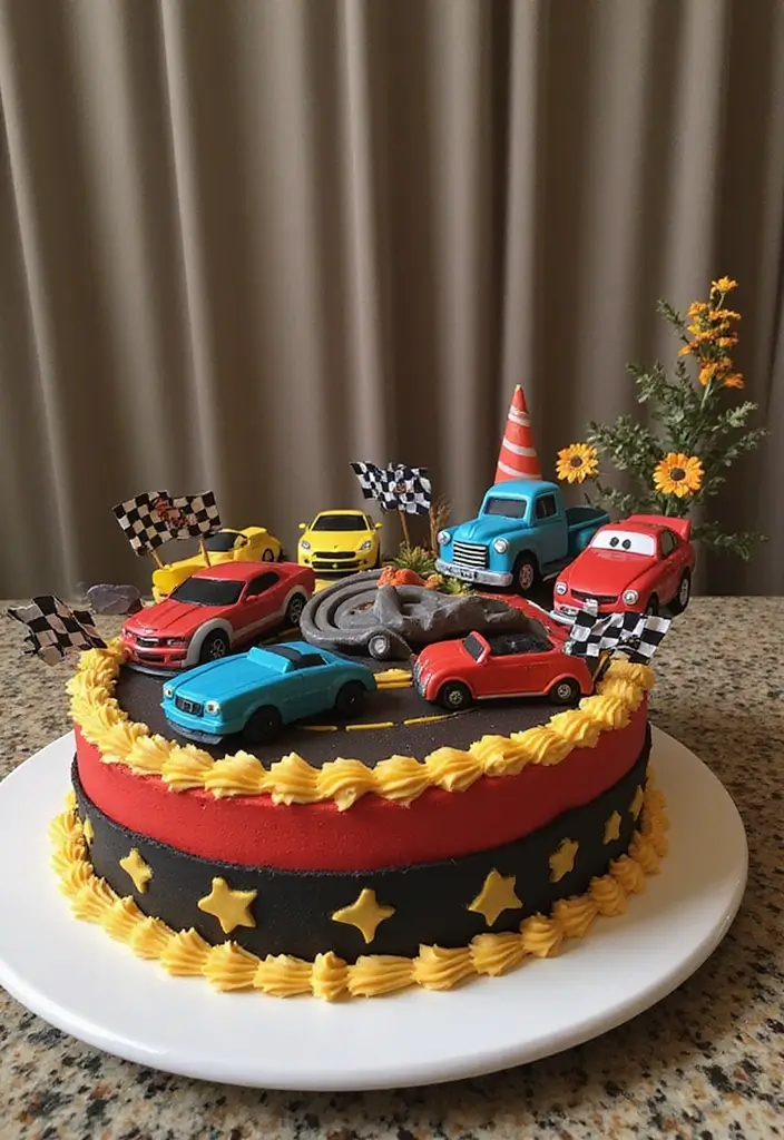 29 Race Car Birthday Cake Ideas That Thrill Any Fan - 25. Drag Racing Cake