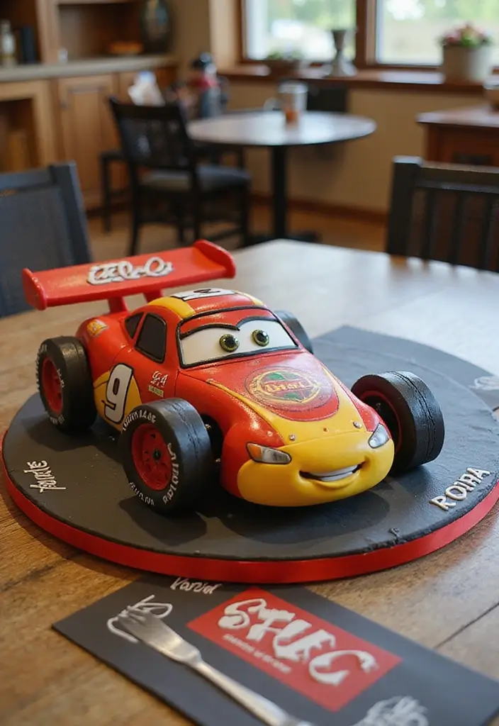 29 Race Car Birthday Cake Ideas That Thrill Any Fan - 4. 3D Race Car Cake