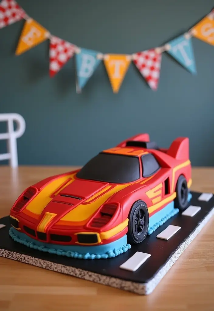 29 Race Car Birthday Cake Ideas That Thrill Any Fan - 8. Speed Racer Cake