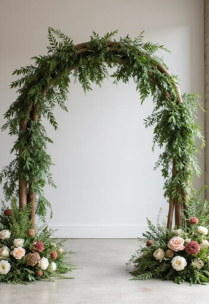 29 Wedding Arch Ideas Indoor Style That Stands Out - 23. Nature's Organic Touch