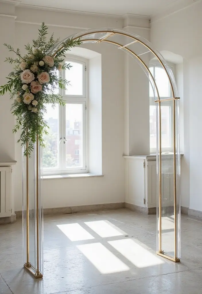 29 Wedding Arch Ideas Indoor Style That Stands Out - 7. Minimalistic Beauty