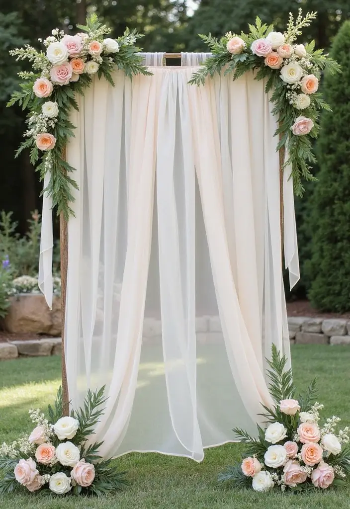 29 Wedding Banner Ideas That Add Festive Charm - 11. Tulle and Ribbon Banner
