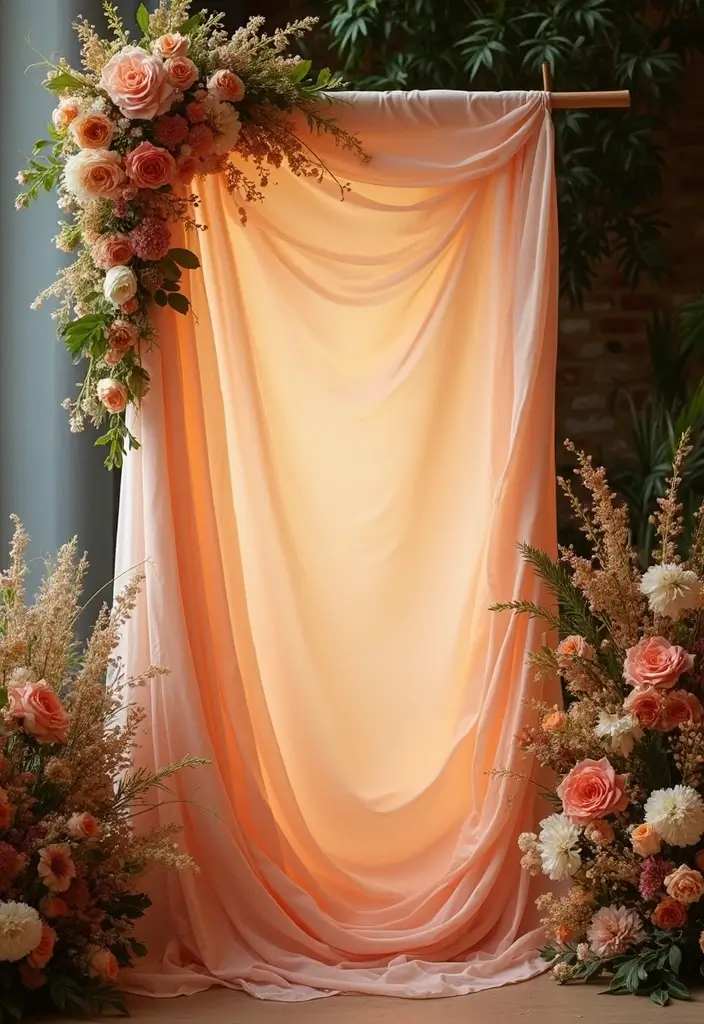 29 Wedding Banner Ideas That Add Festive Charm - 20. Layered Fabric Banner