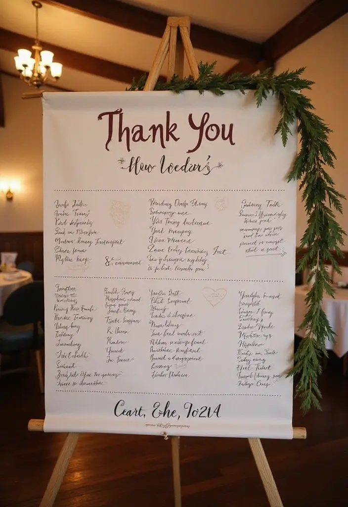 29 Wedding Banner Ideas That Add Festive Charm - 28. Thank You Banner