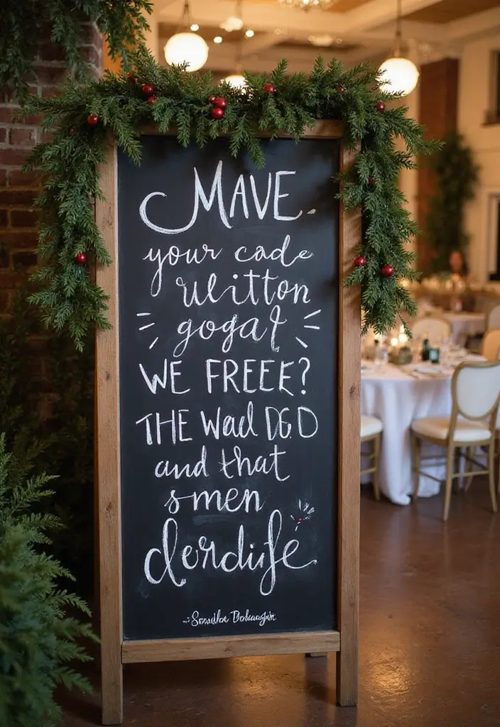 29 Wedding Banner Ideas That Add Festive Charm - 5. Chalkboard Banner