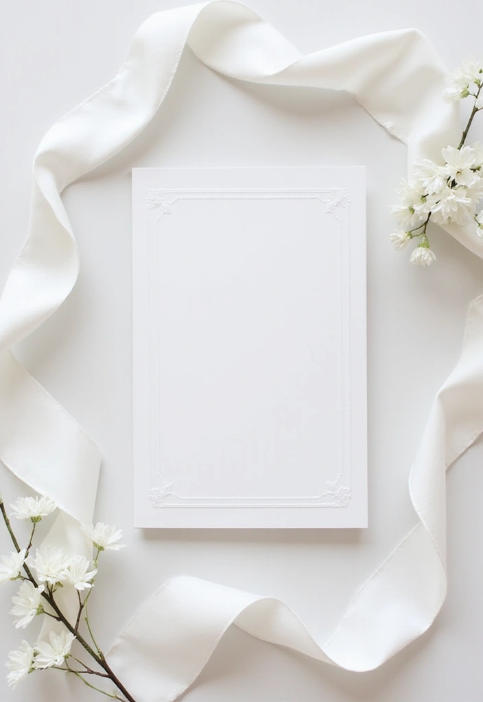 29 White Wedding Ideas That Feel Timeless - 10. Minimalist White Invitations