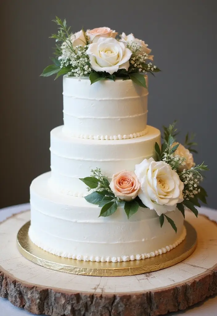29 White Wedding Ideas That Feel Timeless - 13. Elegant White Cake Tiers