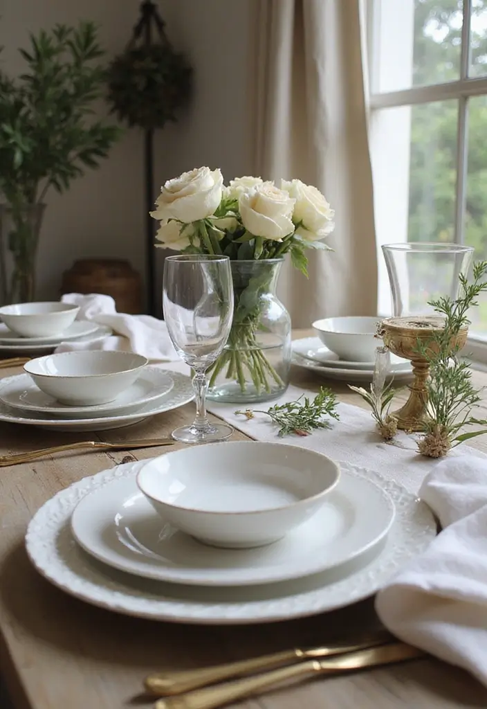 29 White Wedding Ideas That Feel Timeless - 2. Vintage-Inspired Table Settings