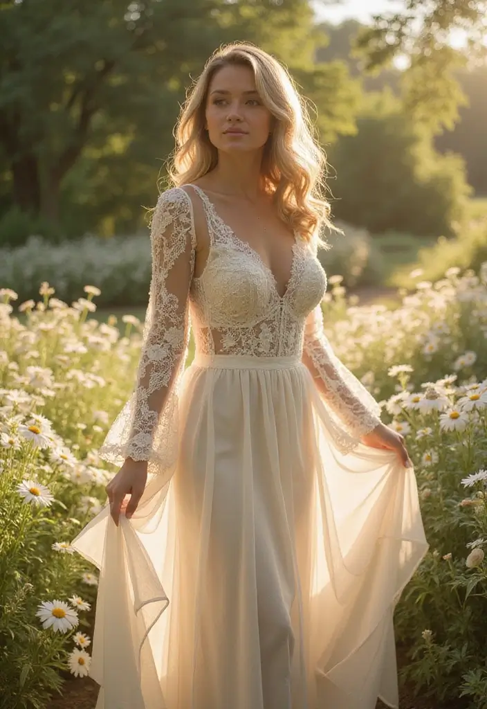 27 Engagement Dress Ideas That Make You Shine - 1. Ethereal Lace Dress