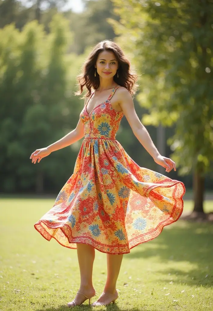 27 Engagement Dress Ideas That Make You Shine - 7. Playful Tea-Length Dress