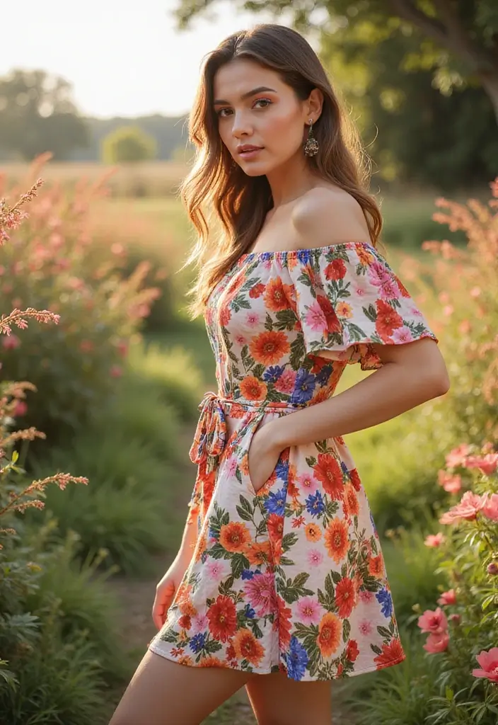 27 Engagement Dress Ideas That Make You Shine - 8. Colorful Floral Print