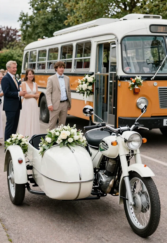 15 Motorcycle Wedding Ideas That Add Adventure To I Do - 12. Unique Transportation Options 1