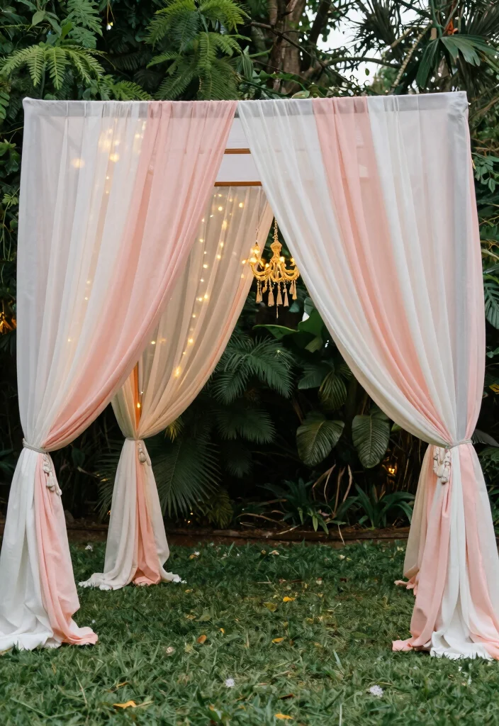 16 Roka Decoration Ideas That Shine With Tradition - 4. Reusable Drapes and Canopies 1