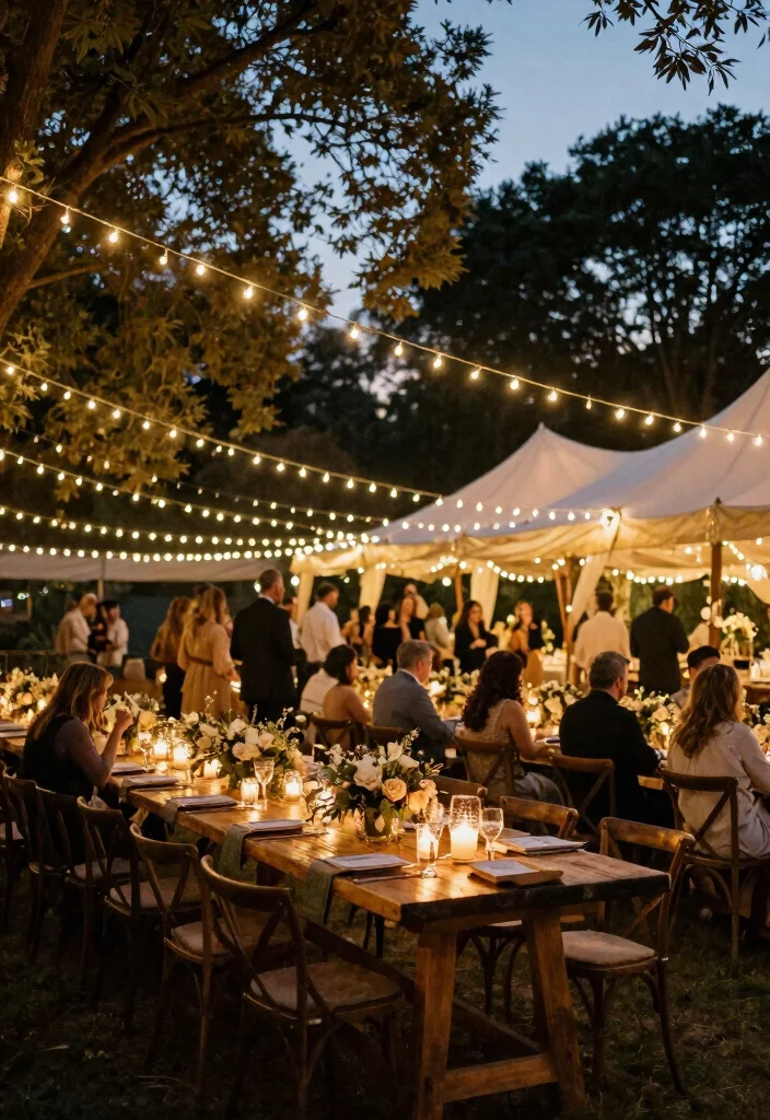 16 Wedding Decor Ideas Outdoor And Dreamy - 2. Dreamy Fairy Lights 1