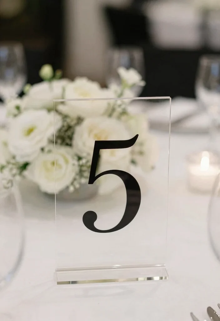 17 Black And White Wedding Ideas That Feel Modern - 10. Memorable Table Numbers 1