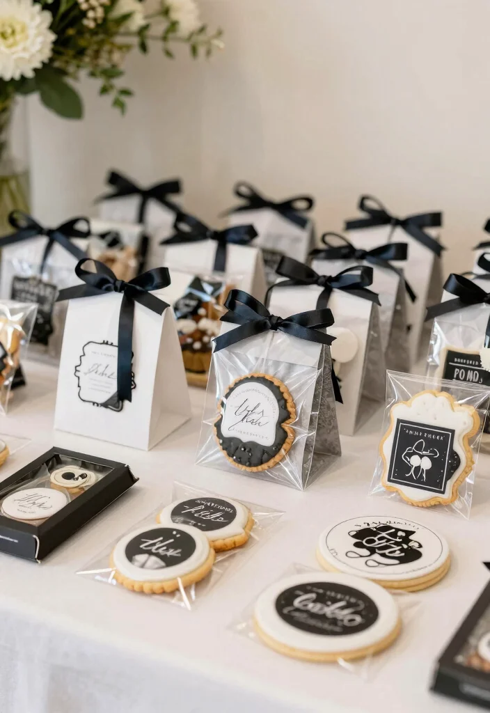 17 Black And White Wedding Ideas That Feel Modern - 14. Unique Favors 1