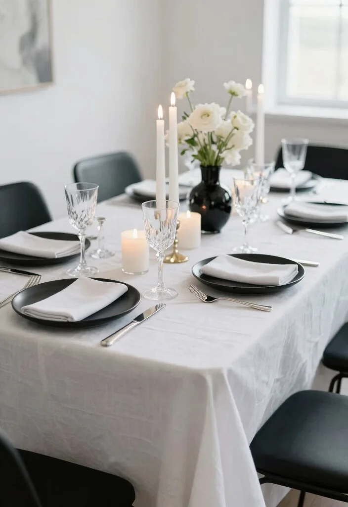 17 Black And White Wedding Ideas That Feel Modern - 3. Elegant Table Settings 1