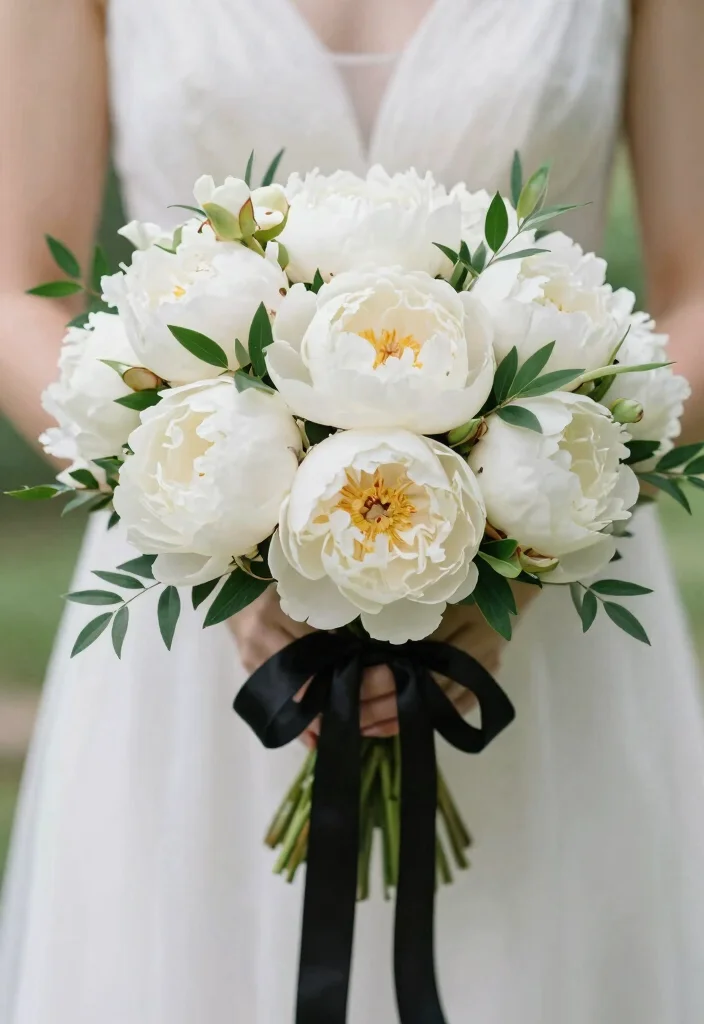 17 Black And White Wedding Ideas That Feel Modern - 4. Black and White Bouquets 1