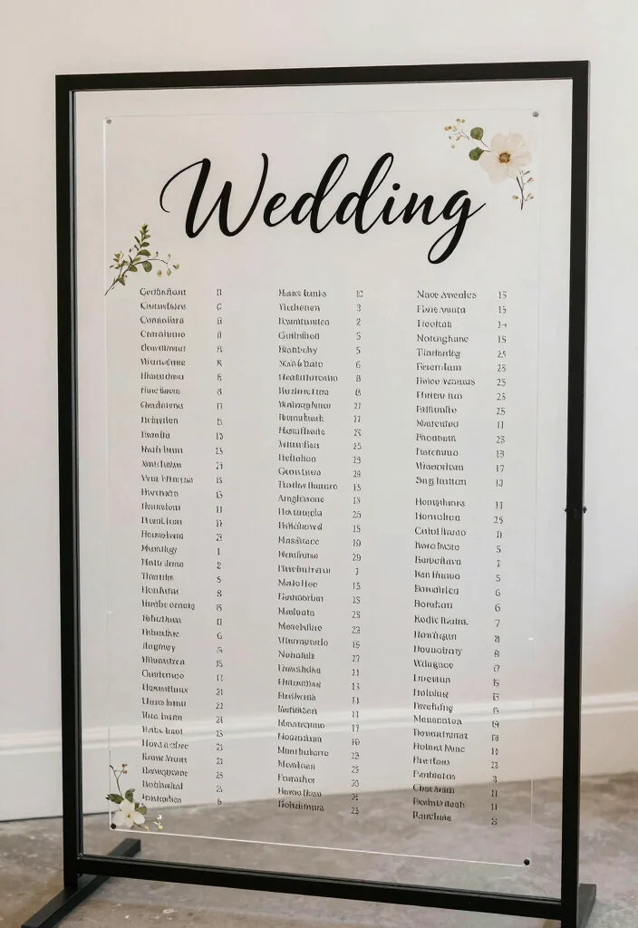 17 Black And White Wedding Ideas That Feel Modern - 5. Modern Seating Charts 1