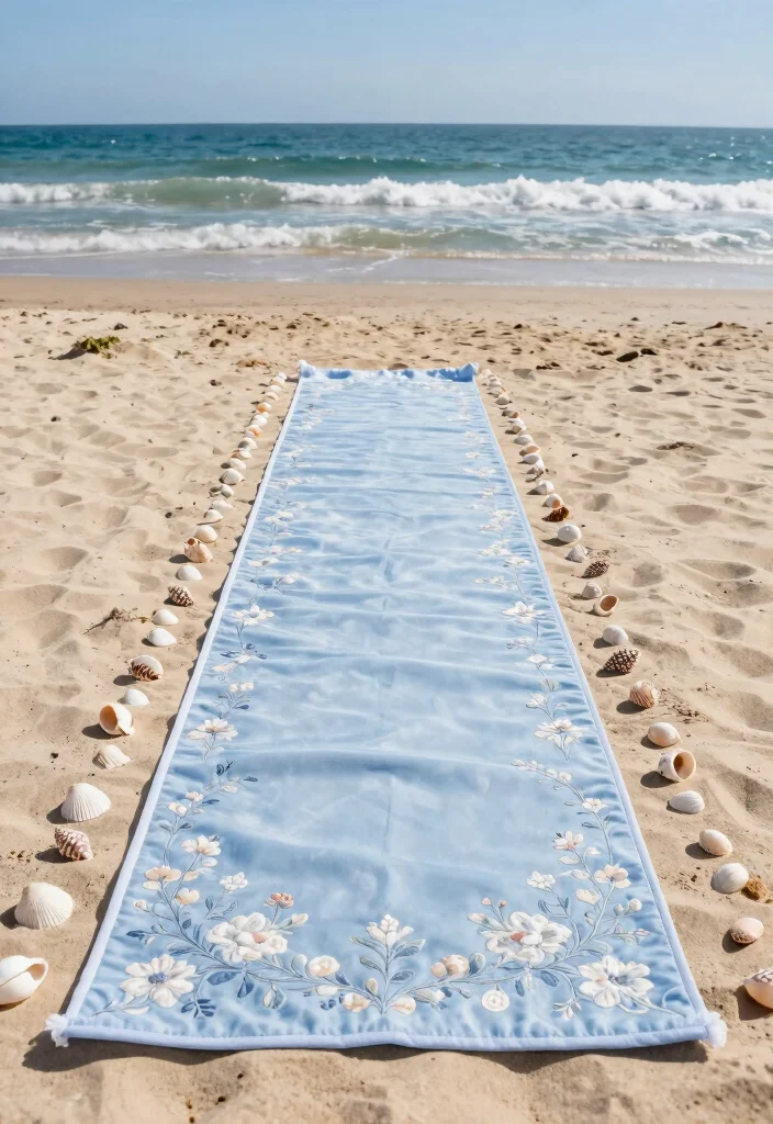 17 Blue Wedding Ideas That Add Something Truly Special - 14. Breathtaking Blue Aisle Runners 1