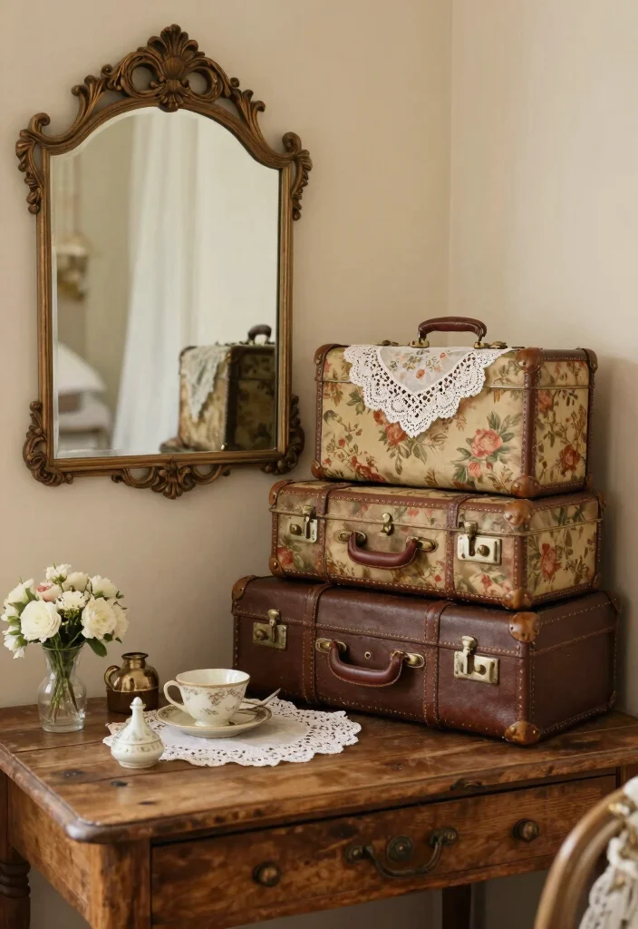 17 Bride Room Decoration Ideas For Stunning Photos - 5. Vintage Accents 1