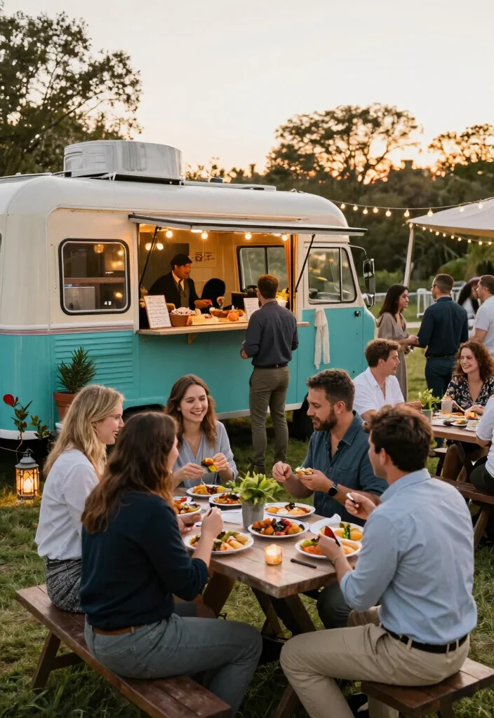 17 Casual Wedding Ideas That Feel Relaxed and Romantic - 7. Food Trucks for Fun Dining 1